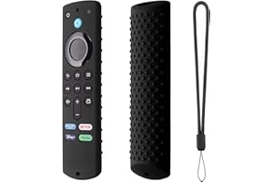 Compatível com a tampa remota Fire-TV-Stick 4K Max/3rd Gen | Estojo de controle remoto de silicone macio com cordão | Capa pr