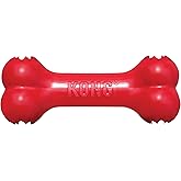 KONG Goodie Bone - Classic Durable Natural Rubber Dog Bone, Supports Mental Engagement - Treat Dispensing - Red - for Medium 