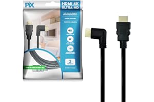 PIX Cabo HDMI 2.0 4K 19 Pinos - Plug 90 Graus, 3 Metros