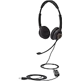 AmazonCommercial Double Sided Wired USB Headset