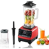 TKRADISH 2 In 1 Food Blender for Kitchen, 1500 Watt Powerful Professional Countertop Blender, Commercial Blender Processor fo