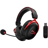 HyperX Cloud II Wireless - Gaming Headset for PC, PS4, Switch, Long Lasting Battery Up to 30 Hours, 7.1 Surround Sound, Memor