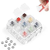 Griarrac Kailh BOX Switch Tester Mechanical Keyboards Retooled Sampler 9-Key Switch Testing Tool, with Keycap Puller and 18 O