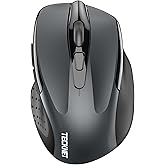 TECKNET Wireless Mouse (2.4G & BT5.0/3.0) Silent Mouse 4800 DPI Computer Mouse 6 Buttons Bluetooth Mouse, USB A Mouse Wide Co