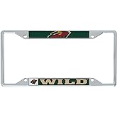 Desert Cactus Minnesota Wild License Plate Frame Team NHL Metal Car Tag Holder for Front or Back of Car National Hockey Leagu