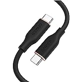 Anker USB C Cable,100W USB C to USB C Flow Cord, Type C Charger Fast Charging for iPhone 16 Series, MacBook Pro 2020 and More