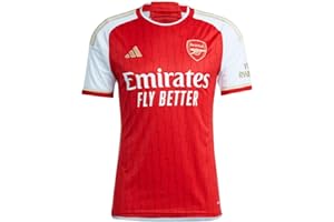 adidas Men's Soccer Arsenal 23/24 Home Jersey - Lightning Bolts and Gold Details, AEROREADY Technology