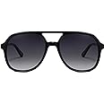 SOJOS Retro Polarized Aviator Sunglasses for Women Men Classic 70s Vintage Trendy Square Aviators SJ2174