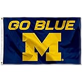 Michigan Team University Wolverines Large Go Blue 3x5 College Flag