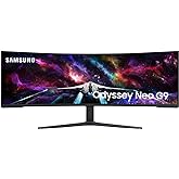 SAMSUNG 57" Odyssey Neo G9 Series Dual 4K UHD 1000R Curved Gaming Monitor, 240Hz, 1ms with DisplayPort 2.1, Quantum Mini-LED,