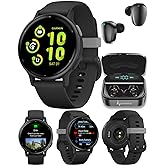 Wearable4U - Garmin Vivoactive 5 Health and Fitness GPS Smartwatch, 1.2 in AMOLED Display, Up to 11 Days of Battery, Slate Al