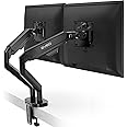 EVEO Premium Dual Monitor Mount 14"-32” Dual Monitor Arm VESA Bracket Adjustable Height Gas Spring Dual Monitor Stand, Screen