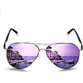 ROCKNIGHT Polarized Aviator Sunglasses for Men Women Metal Flat Top Sunglasses lightweight Driving UV400 Outdoor 58mm