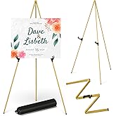 Display Artist Easel Stand - 63" Instant Tripod Collapsible Portable Floor Easel - Easy Folding Adjustable Art Poster Metal S