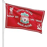 FC Liverpool You'll Never Walk Alone Flag Banner 3x5 feet Soccer Indoor Outdoor Football Flag Soccer 2 Grommets Included