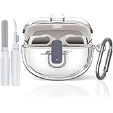 [Secure Lock] for Bose Ultra Open Earbuds Case(2024), TUDIOW Clear TPU Shockproof Protective Cover for Bose Open Ear Wireless