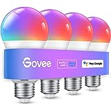 Govee Smart Light Bulbs, Color Changing Light Bulb, Work with Alexa and Google Assistant, 16 Million Colors RGBWW, WiFi & Blu