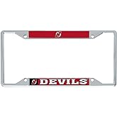Desert Cactus New Jersey Devils License Plate Frame NJ Team NHL Metal Car Tag Holder for Front or Back of Car National Hockey