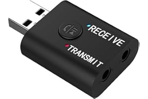 Receptor transmissor de áudio USB Bluetooth 5.0 Adaptador de música sem fio 3,5 mm AUX Adaptador de áudio para TV alto-falant