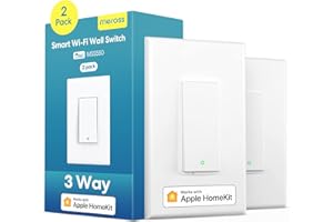 3 Way Smart Switch, Meross Smart Light Switch Supports Apple HomeKit, Siri, Alexa, Google Assistant & SmartThings, 2.4Ghz WiF
