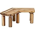 Outerspaces Kids Wooden Workaround Bench for Kids Outdoor Sensory Play 12" Height Pack of 2