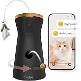 Furbo 360° Cat Camera + Nanny Bundle: Home Security & Cat Safety Alerts, Rotating Pet Treat Dispenser Camera with Speaker, Sm