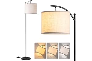 addlon Floor Lamp for Living Room with 3 Color Temperatures, Standing lamp with Linen lampshade for Bedroom, Office, Lamps wi