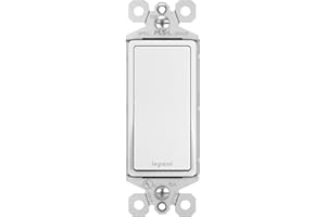 Legrand radiant TM873WCC10 15 Amp Rocker Wall Switch, 3-Way Decorator Light Switches, White (1 Count)