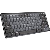 Teclado Mecânico sem fio Logitech MX Mechanical Mini com Teclas Retroiluminadas Tactile Quiet, Conexão USB ou Bluetooth Easy-