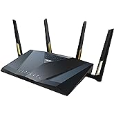 ASUS RT-AX88U PRO AX6000 Dual Band WiFi 6 Router, WPA3, Parental Control, Adaptive QoS, Port Forwarding, WAN aggregation, lif