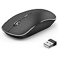 JOYACCESS Wireless Mouse, 2.4G Portable Slim Silent Computer Mouse Wireless with USB Nano Receiver, 2400 DPI, for Notebook, L