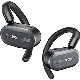 TOZO O2 True Open Ear Wireless Headphones Lightweight with Multi-Angle Adjustment, Bluetooth 5.3 Earbuds with Dual-Axis Desig