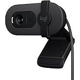 Webcam Full HD Logitech Brio 100 com Microfone Integrado, Proteção de Privacidade, Correção Automática de Luz e Conexão USB-C