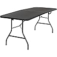 Cosco Products Centerfold Folding Table, 6-Feet, Black