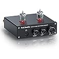 Fosi Audio Box X4 Phono Preamp with JAN 5654W Vacuum Tubes for MM Turntable Phonograph Record Player with Volume Bass Treble 