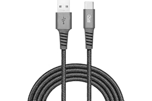 Cabo USB-C I2GO 2m 2,4A Nylon Trançado Chumbo - I2GO PRO