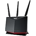 ASUS RT-AX86U (AX5700) Dual Band WiFi 6 Extendable Gaming Router, 2.5G Port, Mobile Game Mode, Port Forwarding, Subscription-