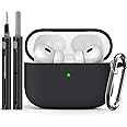 Ljusmicker for AirPods Pro Case Cover with Cleaner Kit,Soft Silicone Protective Case for Apple AirPod Pro 2nd/1st Generation 