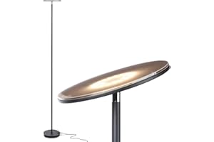 Brightech Sky LED Torchiere Super Bright Floor Lamp - Contemporary, High Lumen Light for Living Rooms & Offices - Dimmable, I