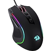 Redragon M612 Predator RGB Gaming Mouse, 8000 DPI Wired Optical Mouse with 11 Programmable Buttons & 5 Backlit Modes, Softwar