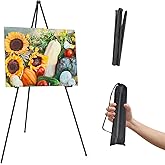 Thickened Easel Stand for Wedding Sign & Poster 63'' Portable Easels for Display Art Easel for Floor Adjustable Metal Easel S