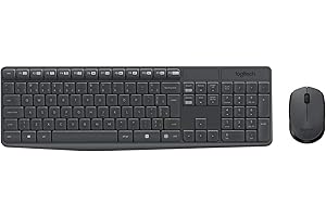 Combo Teclado e Mouse sem fio Logitech MK235 com Conexão USB, Pilhas Inclusas e Layout ABNT2