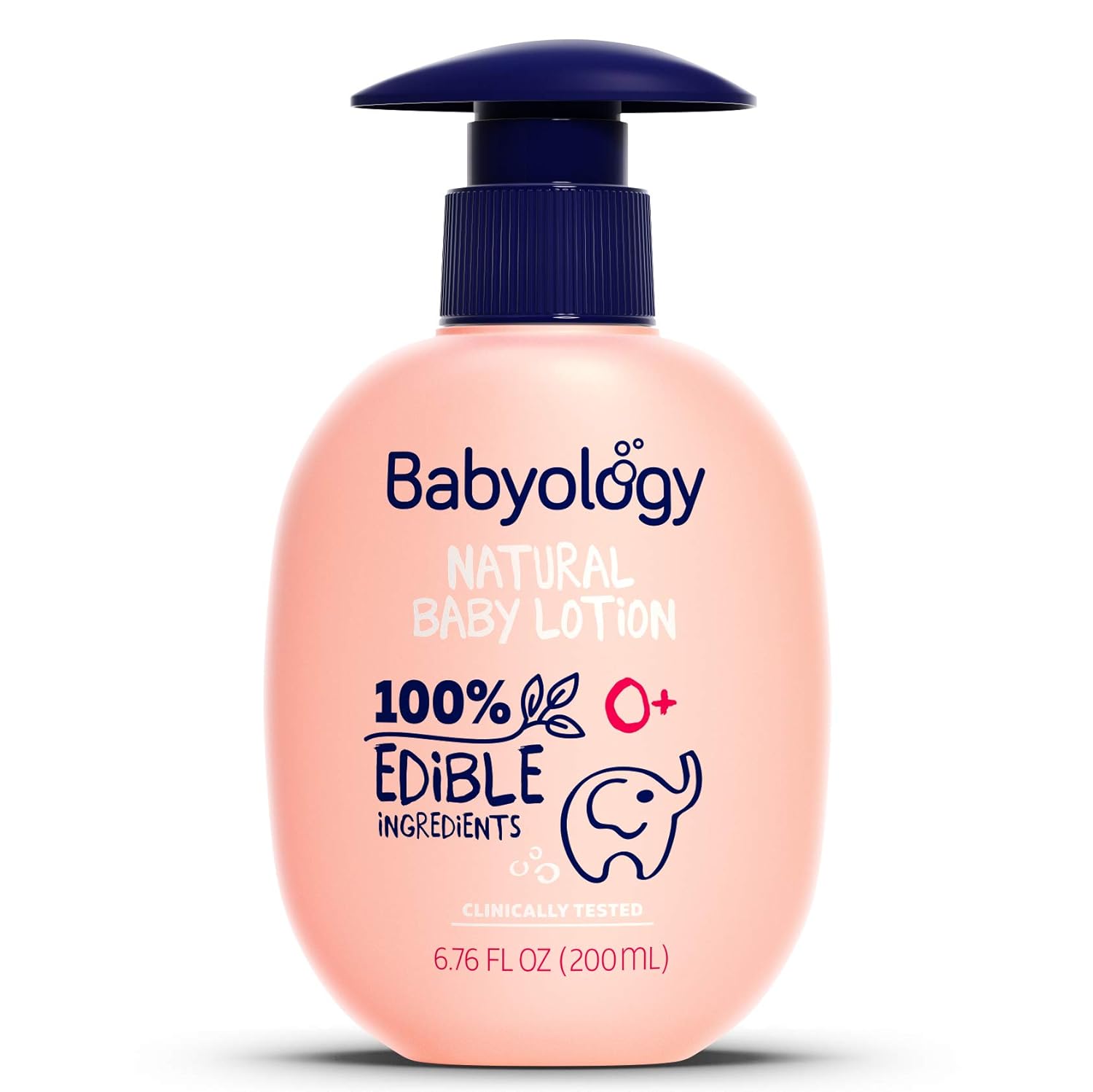 Babyology – 100% Edible Ingredients - Organic Baby Lotion - Clinically Tested – 6,67 FL. OZ - Calming & Rich Moisture for Sensitive Skin - Daily Care - Non-scented - Perfect Baby Shower Gift