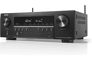 Denon AVR-S660H 5.2 Ch AVR - 75 W/CH (modelo 2021), melhoria avançada 8K, áudio 3D - Dolby TrueHD, DTS: HD Master e mais, tra