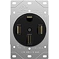 ENERLITES 50 Amp 125/250V Range Receptacle Outlet, for RVElectric VehicleOven Stove, 3-Pole, 4 Wire (10, 8, 6, 4 AWG Copper O