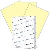 Hammermill Colored Paper, 24 lb Canary Printer Paper, 8.5 x 11-1 Ream (500 Sheets) - Made in the USA, Pastel Paper, 104307R