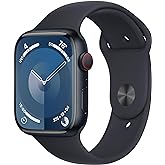 Apple Watch Series 9 45mm (GPS + Cellular) Aluminum Black with Medium/Large Black Sport Band