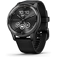 Garmin vívomove Trend, Stylish Hybrid Smartwatch, Long-Lasting Battery Life, Dynamic Watch Hands and Touchscreen Display, Bla