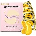 grace & stella Under Eye Mask (Gold, 24 Pairs) Reduce Dark Circles, Puffy Eyes, Undereye Bags, Wrinkles - Gel Under Eye Patch