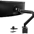 VIVO Premium Aluminum Heavy Duty Monitor Arm for Ultrawide Screens up to 49 inches and 33 lbs, Single Wall Mount, Pneumatic H